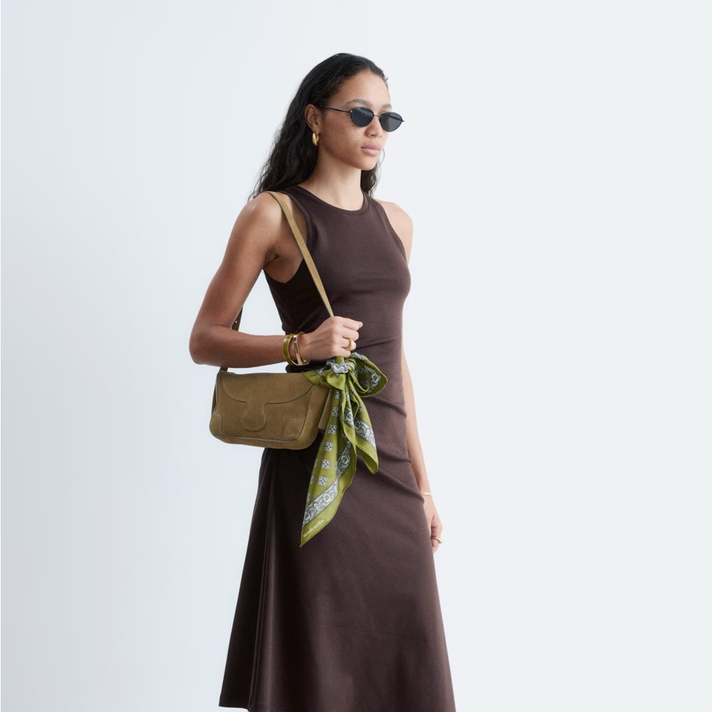 & Other Stories Sleeveless Brown Midi Dress